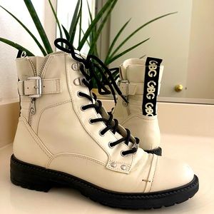 GBG off white combat boots 9M Women's